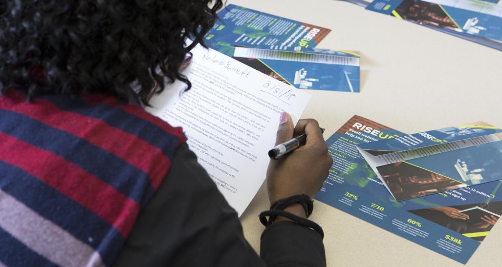 A RISE Up participant