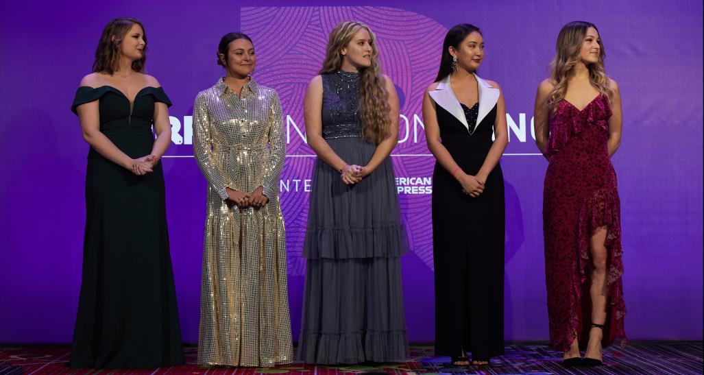 2020 NRF Foundation Next Generation Scholarship finalists on stage at the Honors